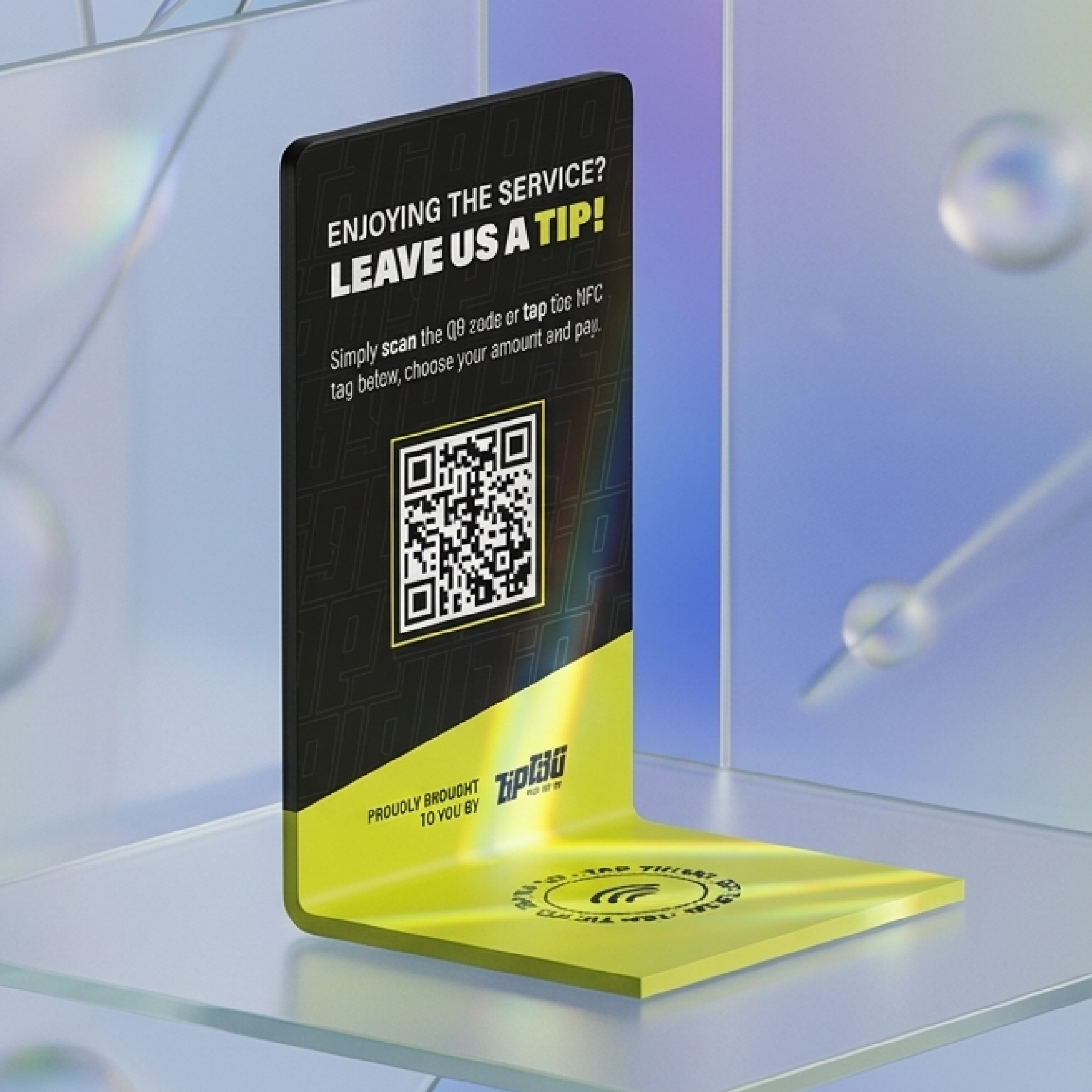 Tip Tag Virtual Tip Jar L-Stand
